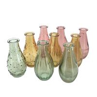 Bottigliette Monofiore Vetro 3 Mix Col h 14 cm
