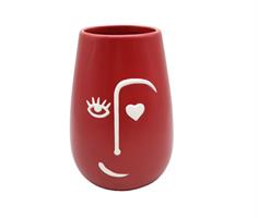 Caspo' C/Faccia E Occhio Cuore Rosso h 17.5 cm Ø 13 cm
