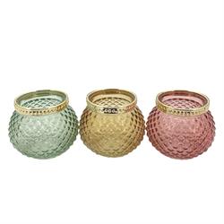 Sfera Portacandela 3 Col Mix h 10 cm Ø 8 cm