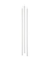 Candela Stelo Bianco 12 Pezzi h 37 cm Ø 0,9 cm