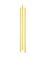 Candela Stelo Giallo 12 Pezzi h 37 cm Ø 0,9 cm