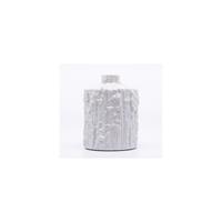 Vaso Ceramica Monofiore Colata Bianco h 16 cm Ø 12 cm