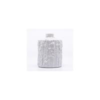 Vaso Ceramica Monofiore Colata Bianco h 20 cm Ø 14 cm