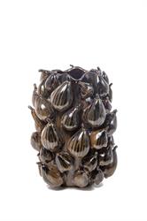 Vaso Ceramica C/Applicazioni Fichi h 32.5 cm Ø 23.5 cm