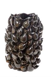 Vaso Ceramica C/Applicazioni Fichi h 47 cm Ø 35 cm