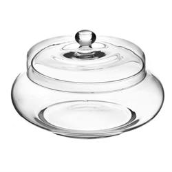 Boccia Vetro C/Coperchio Bomboniera Trasparente h 13 cm Ø 16 cm