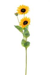 Ramo Girasole X3 Giallo Floccato h 65 cm