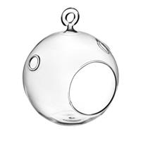 Sfera Vetro C/Buco da Appendere Trasparente h 15 cm Ø 13 cm