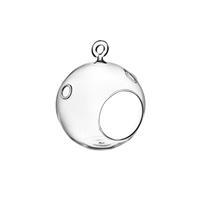 Sfera Vetro C/Buco da Appendere Trasparente h 9.5 cm Ø 8 cm