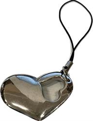 Ciondolo Cuore Metallo Argento h 2 cm l 3 cm