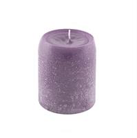 Moccolo Tondo Rustico Mauve h 10 cm Ø 8 cm