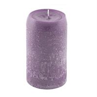 Moccolo Tondo Rustico Mauve h 15 cm Ø 8 cm