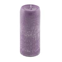 Moccolo Tondo Rustico Mauve h 20 cm Ø 8 cm