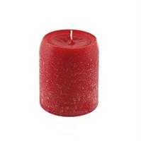 Moccolo Tondo Rustico Rosso h 10 cm Ø 8 cm
