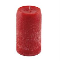 Moccolo Tondo Rustico Rosso h 15 cm Ø 8 cm