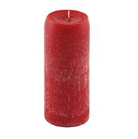Moccolo Tondo Rustico Rosso h 20 cm Ø 8 cm