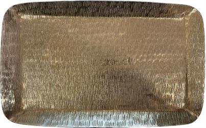 Vassoio Metallo Oro l 44x27 cm
