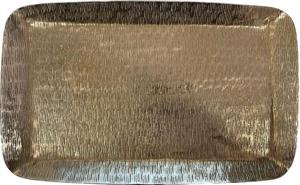 Vassoio Metallo Oro l 44x27 cm