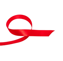 Nastro Doppio Raso Rosso h 3 mm l 100 mt