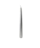 Candela Conica  Cf 10 Pz Argento h. 25 cm Ø 2,2 cm