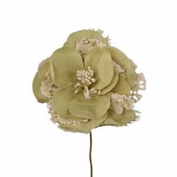 Pick Gardenia Pizzo Giallo Paglierino h 15 cm Ø 8 cm