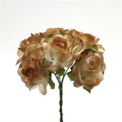 Mazzetto x 6 Rosa Cotone Ø 3 cm