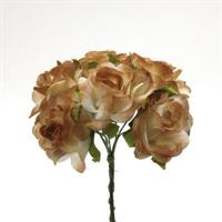 Mazzetto x 6 Rosa Cotone Ø 3 cm