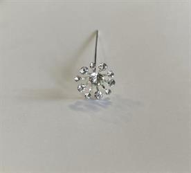 Spillo Strass Fiore Diamante h 7.5 cm Ø 2 cm Cf 20 Pz