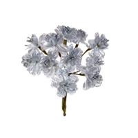 Mazzetto x 12 Fiore Anniversario Argento h 11 cm Ø 3 cm