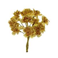 Mazzetto x 12 Fiore Anniversario Oro h 11 cm Ø 3 cm