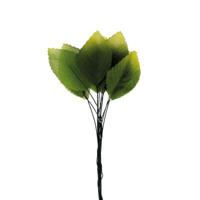 Mazzetto x12 Foglia Di Rosa Verde h 10 cm Ø 2 cm