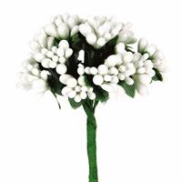 Mazzetto x 12 Pistilli Bianco h 8 cm Ø 3 cm