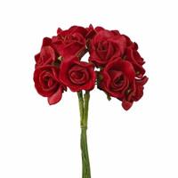 Mazzetto x 6 Rosa Polyfoam Rosso Ø 2.5 cm