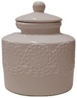 Barattolo Ceramica con Coperchio Crema h 16.5 cm Ø 13x9 cm