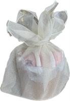 Sacchetto Grande Organza Glitter Crema h 48 cm l 44 cm