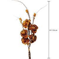 Salix C/Fiore Glitter Oro h 110 cm