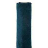 Runner Velluto Blu Petrolio h 30 cm l 3 mt