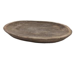 Vassoio Ovale Legno h 4.8 cm l 46x36 cm