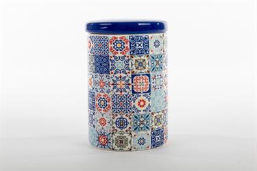 Barattolo Ceramica Blu h 19 cm Ø 12 cm