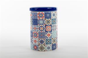 Barattolo Ceramica Blu h 19 cm Ø 12 cm