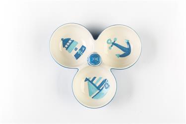Piatto Ceramica Decoro Mare Ø 18.5 cm