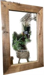 Specchio Legno Naturale h 76 cm l 51 cm