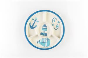 Piatto Ceramica Decoro Mare Ø 28.5 cm