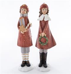 Bambini Resina Assortiti Rosso h 24 cm