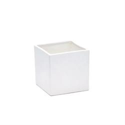 Cubo Ceramica Bianco h 13.5 cm l 13.5x13.5 cm