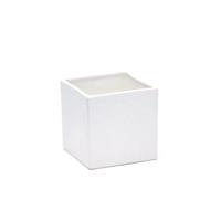 Cubo Ceramica Bianco h 13.5 cm l 13.5x13.5 cm