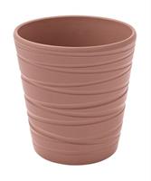Vaso Ceramica Orchidea Rigato Rosa Antico h 14 cm Ø 13 cm