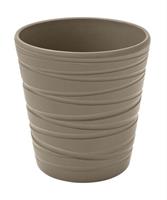 Vaso Ceramica Orchidea Rigato Fango h 14 cm Ø 13 cm