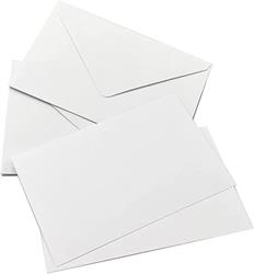 Biglietti E buste Bianco h 7 cm l 11 cm Cf 200 Pz