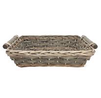 Cesto Vimini Rettangolare Grigio h 13 cm l 50x40 cm